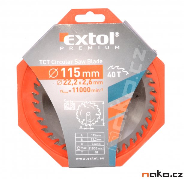 EXTOL PREMIUM EXTOL pilový kotouč s SK plátky 115x1
