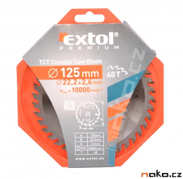 EXTOL PREMIUM EXTOL pilový kotouč s SK plátky 125x2