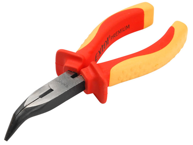 EXTOL PREMIUM kleště půlkulaté zahnuté 160mm 1000V VDE