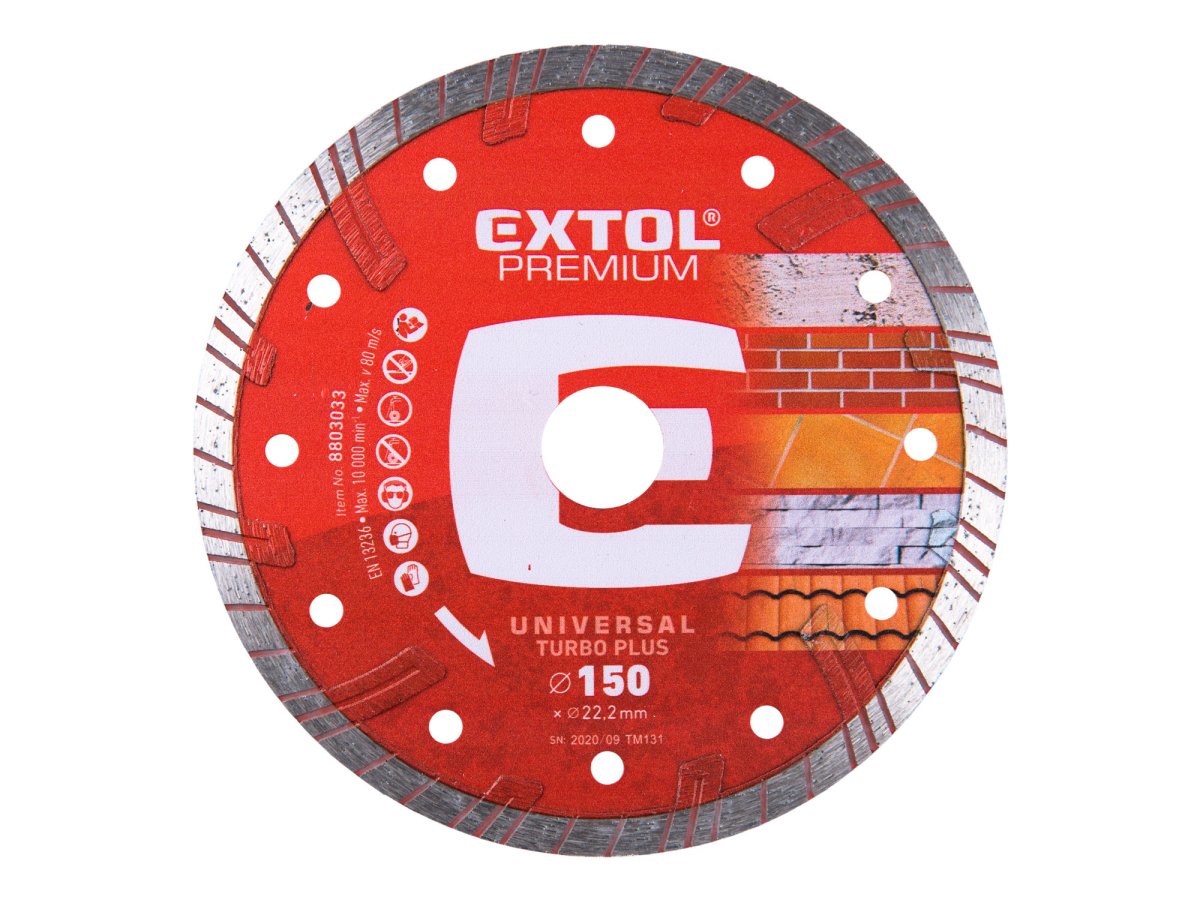 EXTOL PREMIUM kotouč diamantový řezný TURBO PLUS