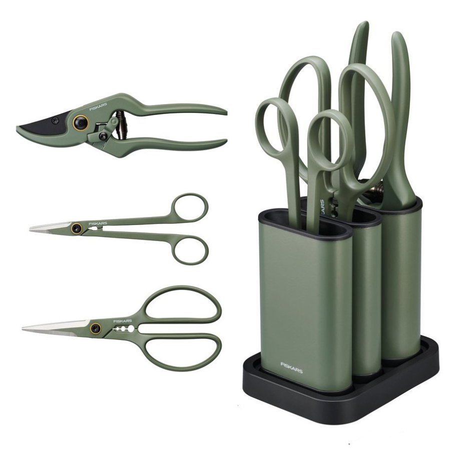FISKARS Solid Reach Plant Care sada nůžek na rostliny s pouzdry 1075317