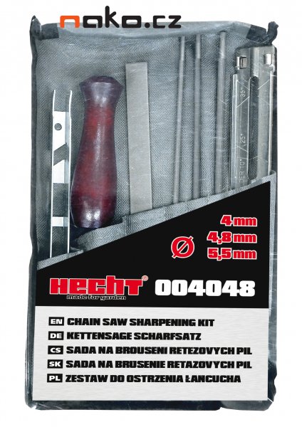 HECHT 004048 sada pilníků a vodítka na broušení pilových řetězů