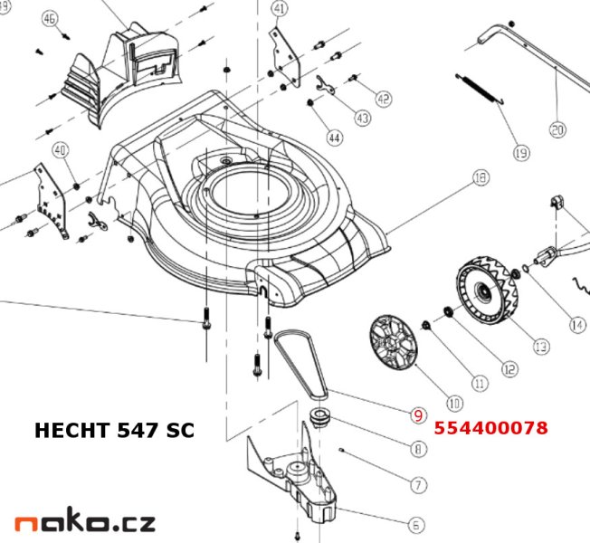 HECHT 554400078 klínový řemen pro 547 SXW (2018