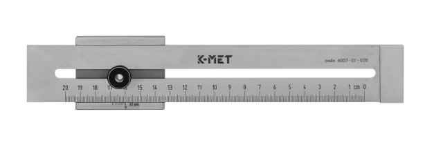 K-MET 6007-07-020 přípravek na orýsování s mm stupnicí