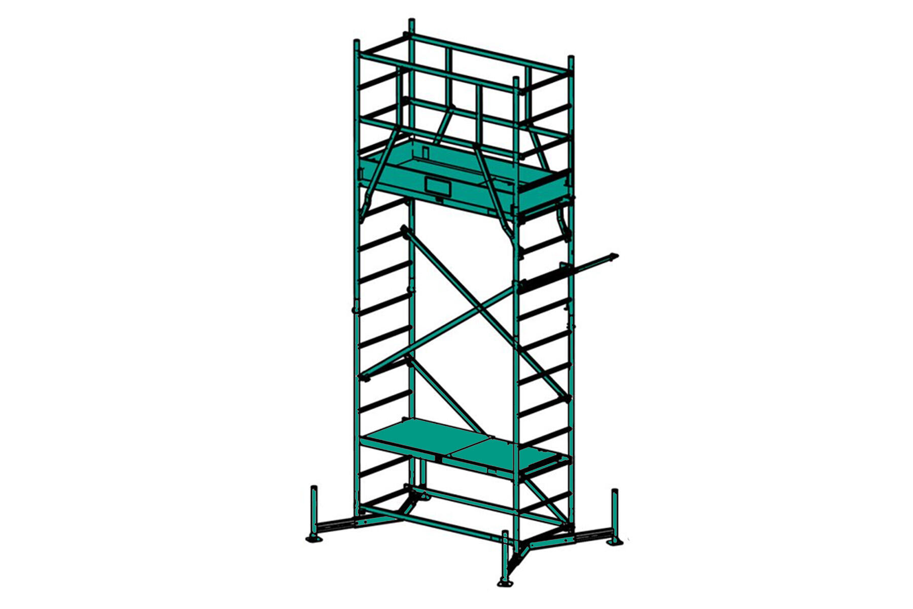 KRAUSE lešení pracovní Al ClimTec KRAUSE - základní + 1.patro (prac.výška 5 m) KRAUSE