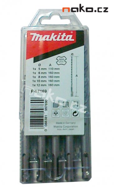 MAKITA P-67169 sada vrtáků SDS+ 5dílů (B-49074)