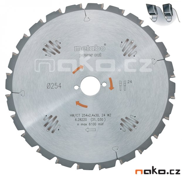 Metabo kotouč pilový 254x2