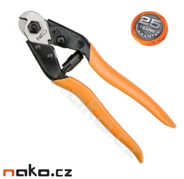 NEO TOOLS nůžky na ocelová lanka a drát 190mm 01-512