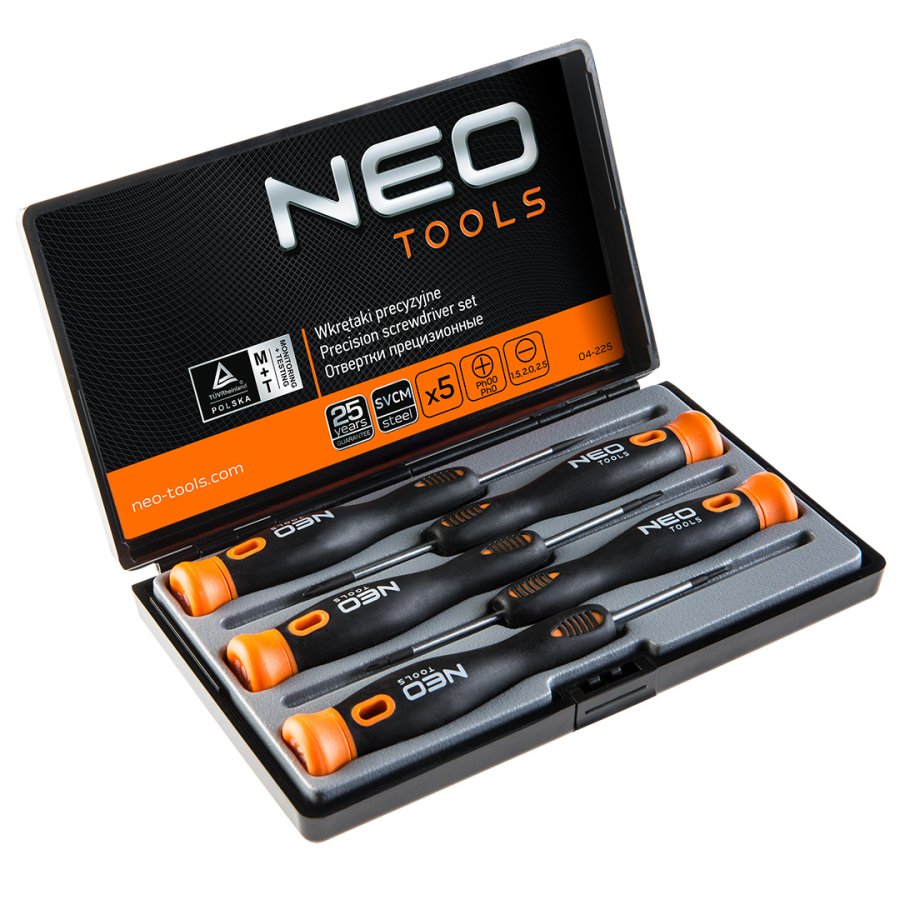 NEO TOOLS sada mikro šroubováků - 5ks 04-225