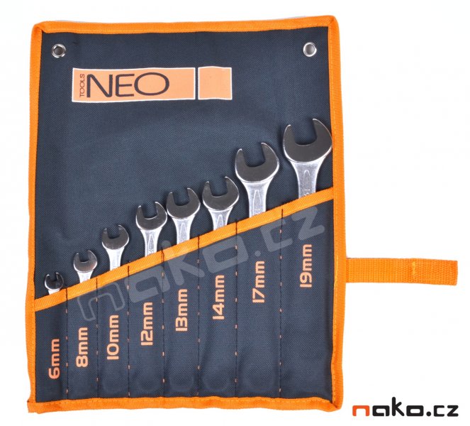 NEO TOOLS sada očkoplochých klíčů 6-19mm