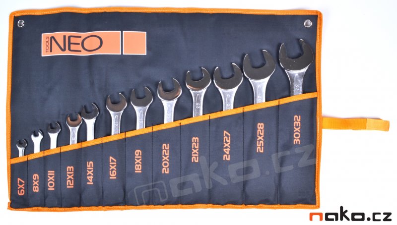 NEO TOOLS sada otevřených klíčů 6-32mm