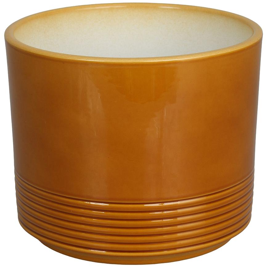 Obal na pokojové rostliny Rille 992 hořčicový 12 cm Baumax