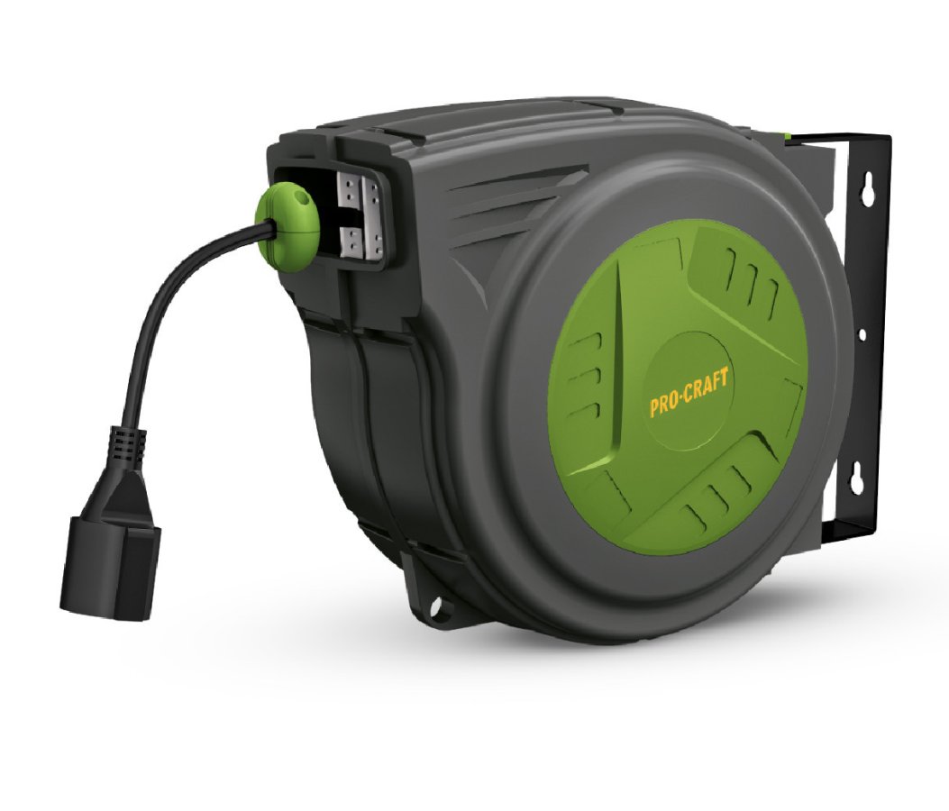 PROCRAFT EK15N prodlužovací kabel 15m v samonavíjecím bubnu na zeď 230V