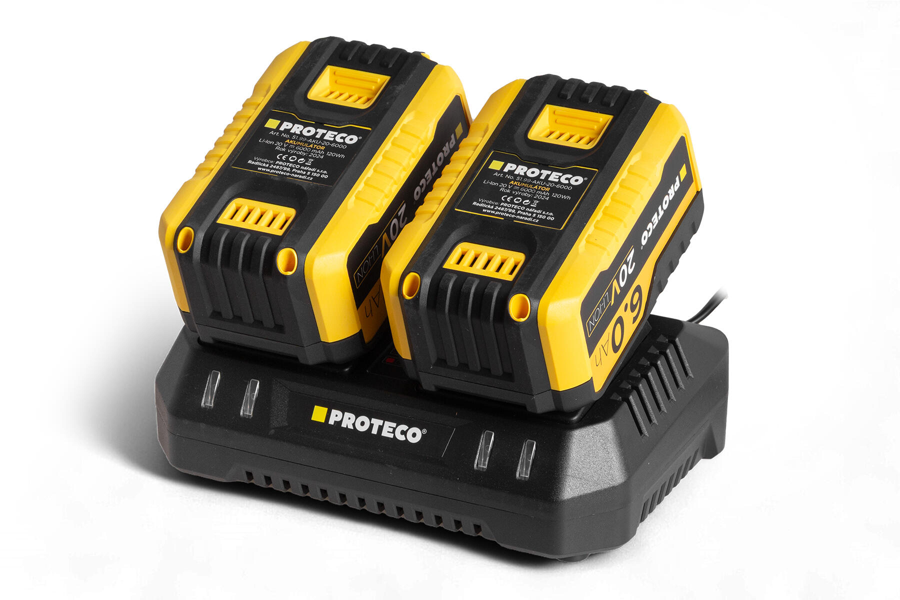 PROTECO 51.99-DUAL-6000 2x akumulátor 6 Ah + nabíječka DUAL 4.0 A PROTECO