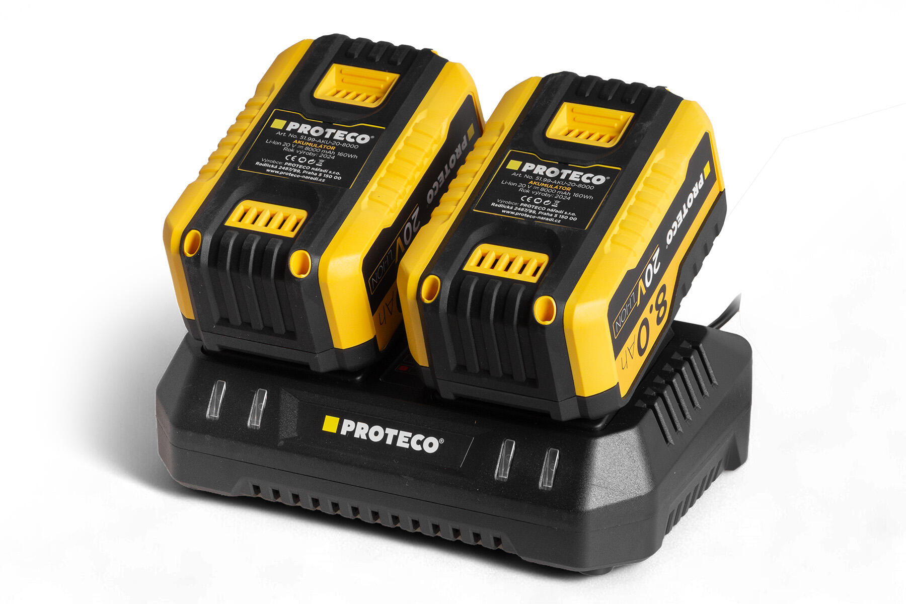 PROTECO 51.99-DUAL-8000 2x akumulátor 8 Ah + nabíječka DUAL 4.0 A PROTECO
