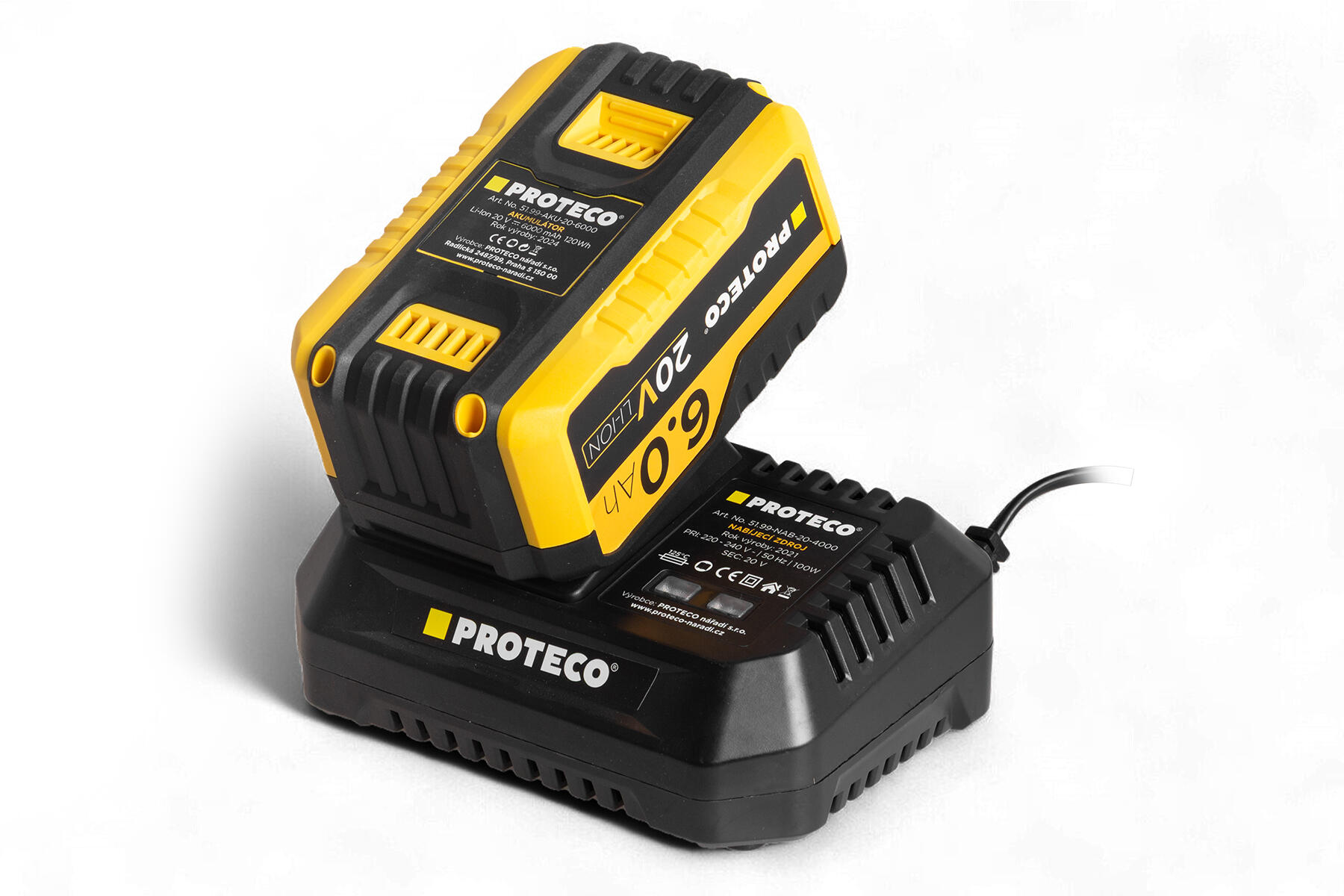 PROTECO 51.99-SADA-6000 Akumulátor 6 Ah + nabíječka 4.0 A PROTECO