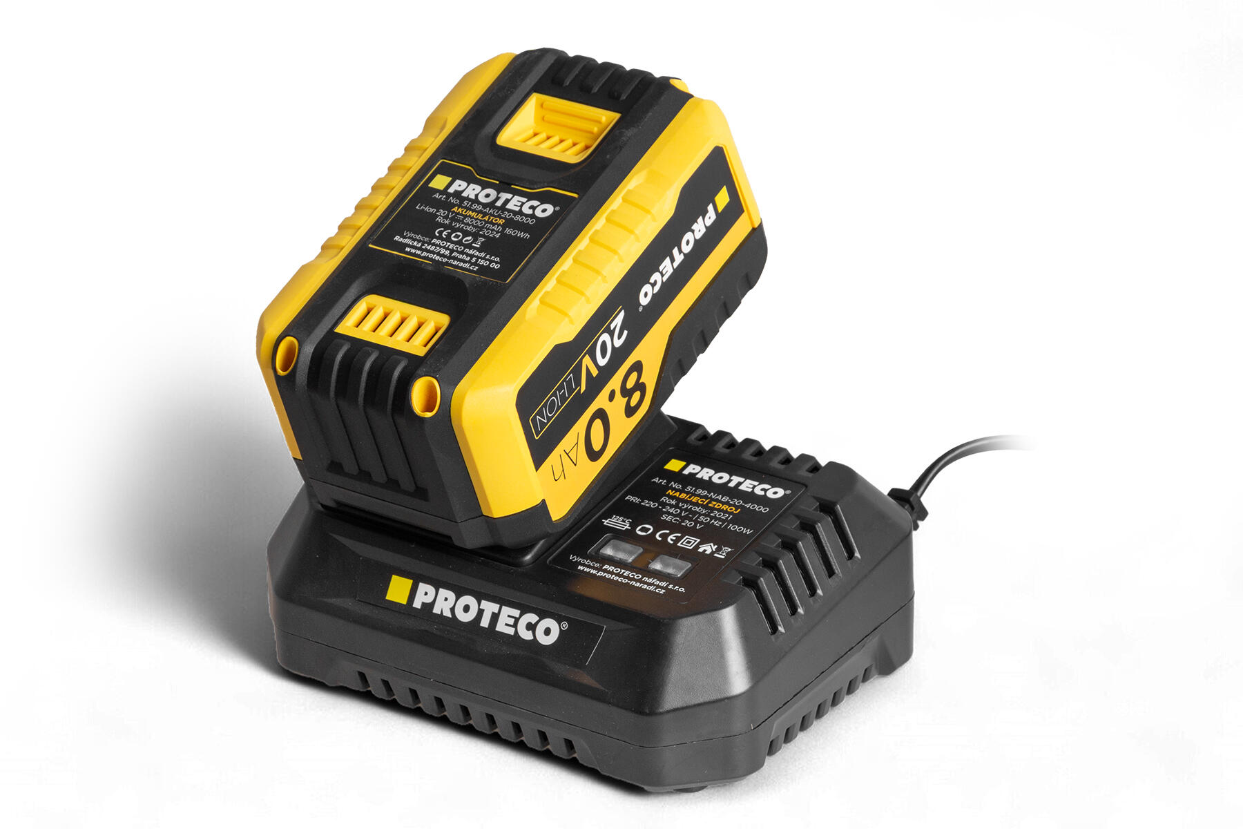 PROTECO 51.99-SADA-8000 Akumulátor 8 Ah + nabíječka 4.0 A PROTECO