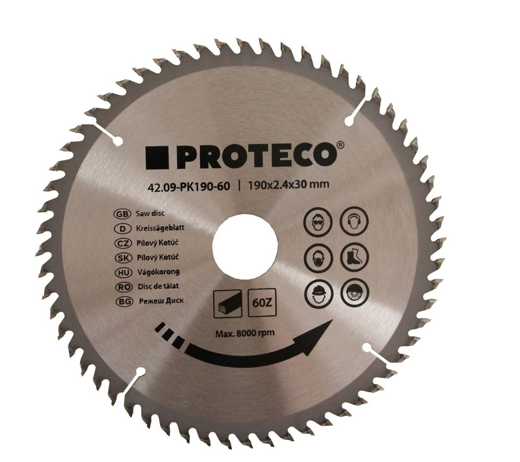 PROTECO kotouč pilový SK 190 x 2.4 x 30 60z + redukce 30/20 mm PROTECO