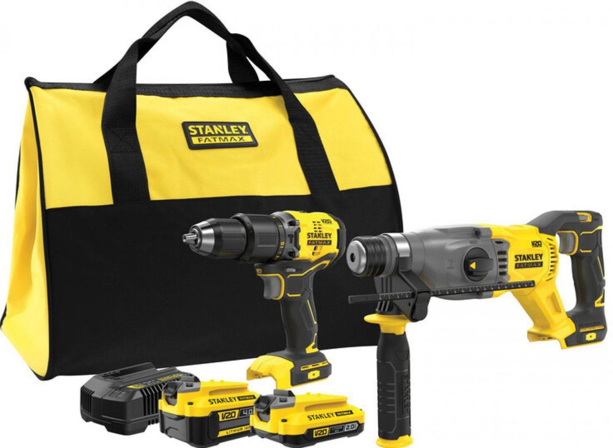 STANLEY FATMAX SFMCK216MDS combo sada aku nářadí 18V V20 LiIon 2+4 Ah