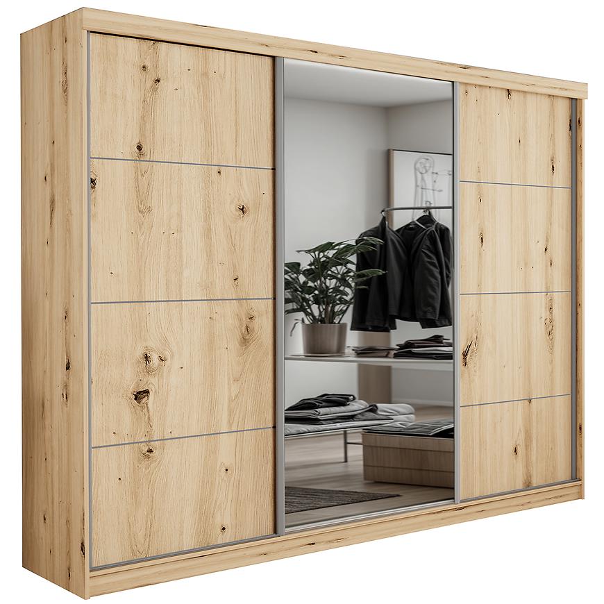 Skříň Palermo 250 artisan + zrcadlo Baumax