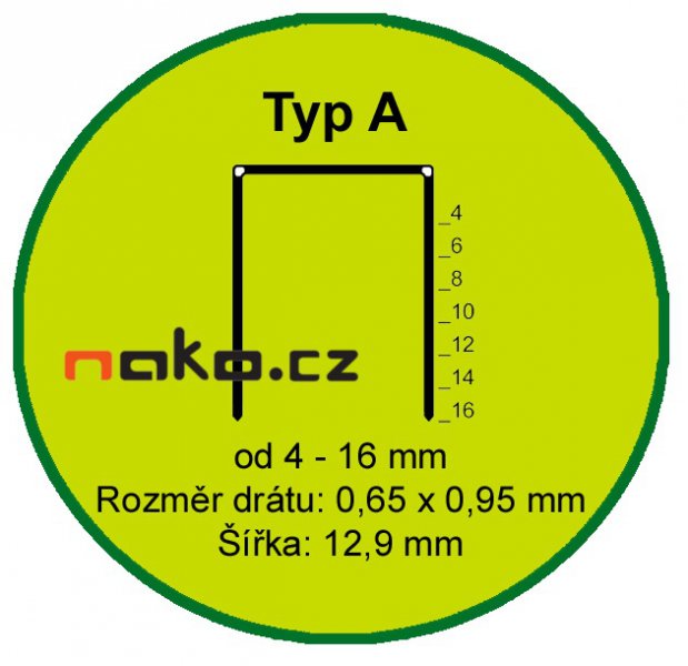 Spony A16CNK PREBENA (bal=4.000ks)