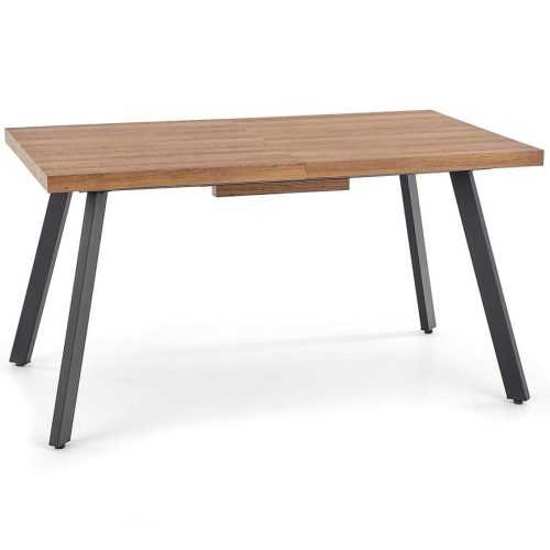Stůl Berlin 90x160 mdf/ocel – medový ořech/černá Baumax