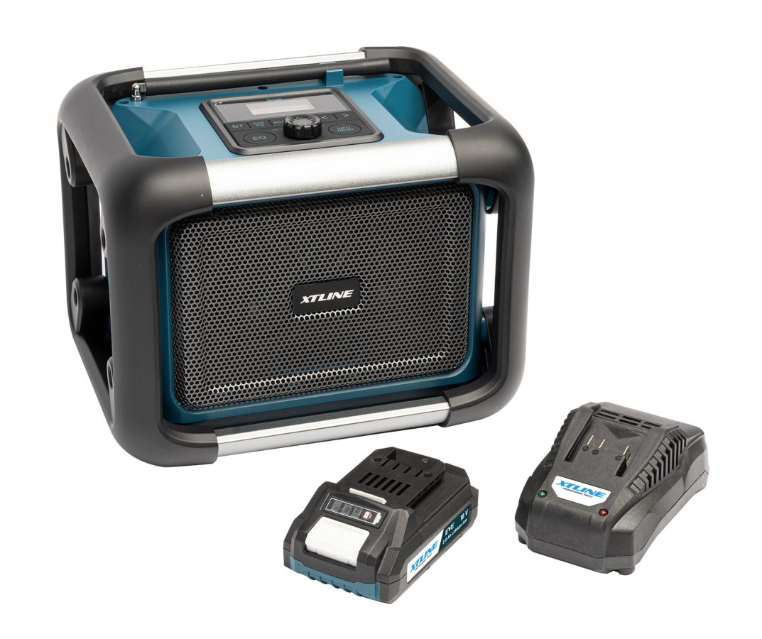 XTline XT102799-1B2 stavební aku rádio Bluetooth
