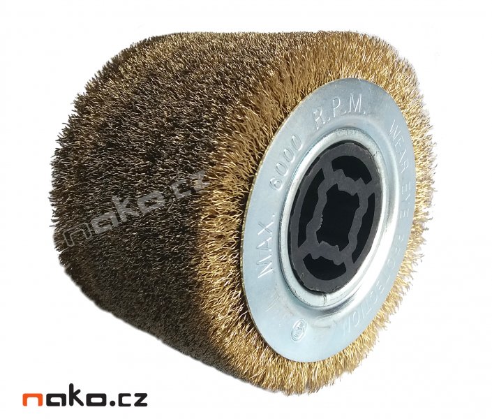 XTline XT393003 kartáč ocelový pomosazený 120x100mm pro satinační brusku XT105350