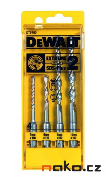 DeWALT DT9700 sada vrtáků SDS+ 4-dílná