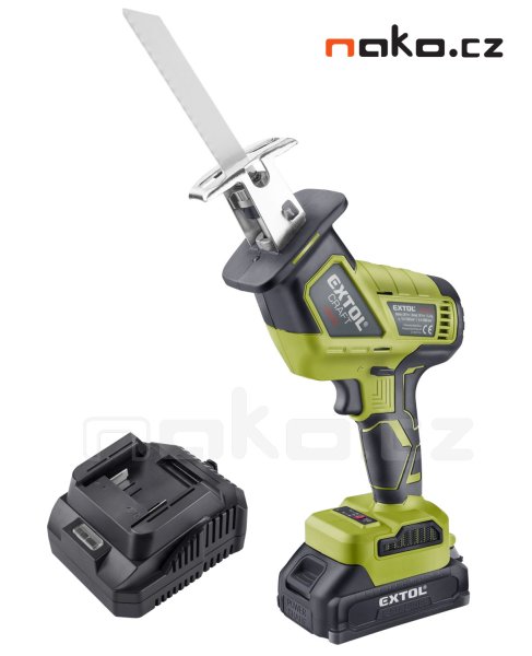 EXTOL CRAFT 402454 bezuhlíková aku pila ocaska jednoruční BRUSHLESS 20V LiIon 2Ah