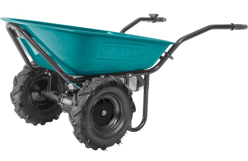 EXTOL INDUSTRIAL 8791590 dvoukolové aku kolečko s převodovkou 100l 40V LiIon 6Ah