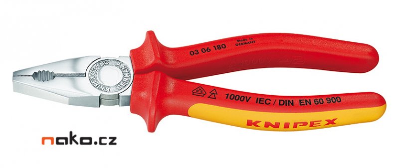 KNIPEX 0306180 kleště kombinované 180mm 1000V