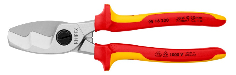 KNIPEX 9516200 kabelové nůžky s dvojitým břitem 200mm