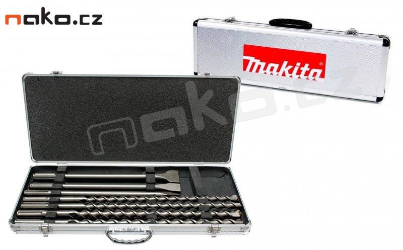MAKITA D-42494 sada sekáčů a vrtáků SDS-MAX v hliníkovém kufru (D-40571)
