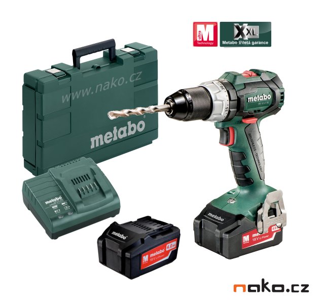METABO SB 18 LT BL příklepová bezuhlíková aku vrtačka 2x4