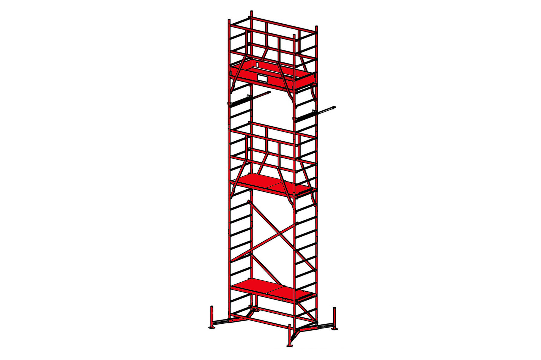 KRAUSE 45.KR-CLIMTEC-2 lešení pracovní Al ClimTec KRAUSE - zákl. + 1.patro + 2.patro (prac. výška 7 m) KRAUSE