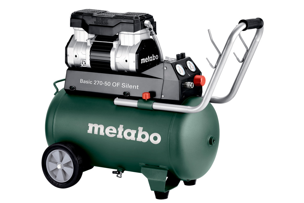 METABO Basic 270-50 OF Silent kompresor bezolejový tichý 10 bar 50 lit. 601594000