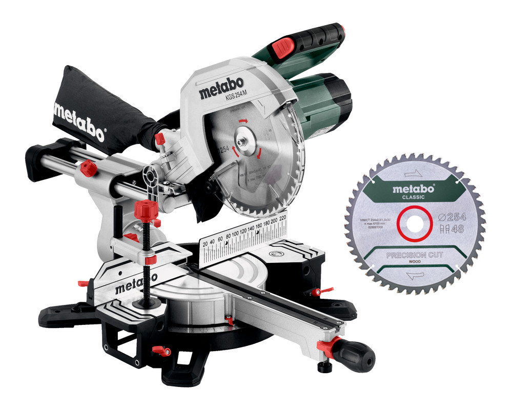 METABO KGS 254 M SET pokosová pila s pojezdem a pozvolným rozběhem 2x kotouč 613254900
