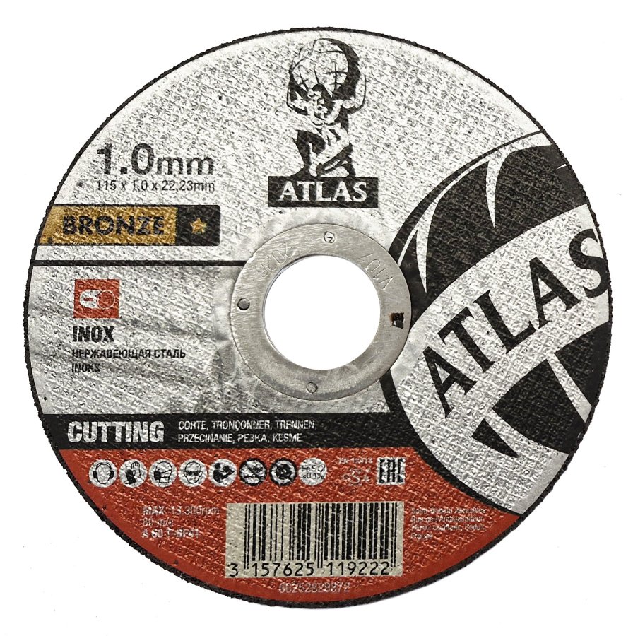 ATLAS 115x1.0 A60T BF41 řezný kotouč na nerez a ocel 66252828872