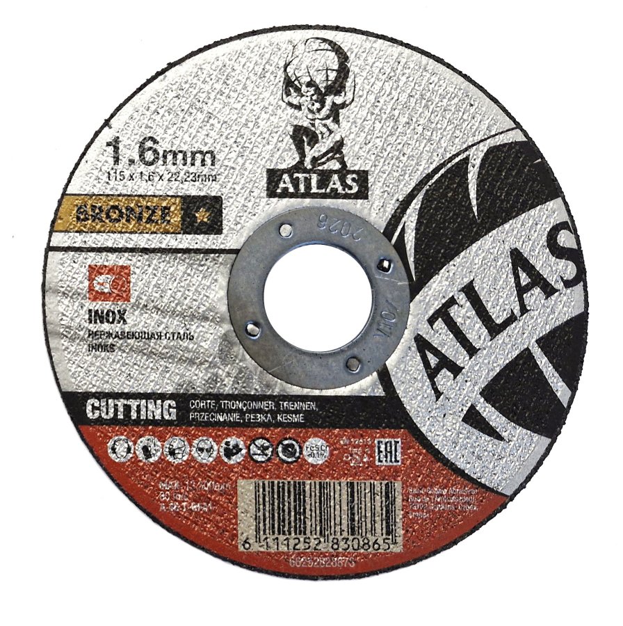 ATLAS 115x1.6 A46T BF41 řezný kotouč na nerez a ocel 66252828873