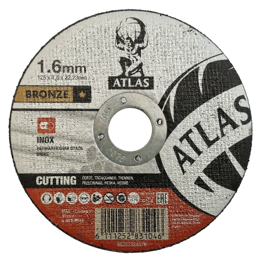 ATLAS 125x1.6 A46T BF41 řezný kotouč na nerez a ocel 66252828876