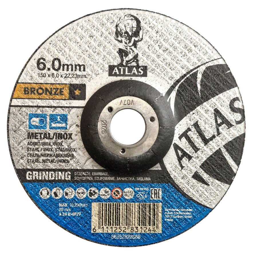 ATLAS 150x6.0 A24R BF27 brusný kotouč na ocel a nerez 66252828868