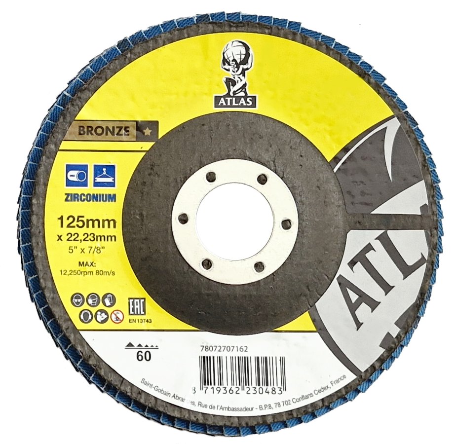 ATLAS FLD FDFT 125x22.2 P60 KX663 lamelový kotouč 78072707162