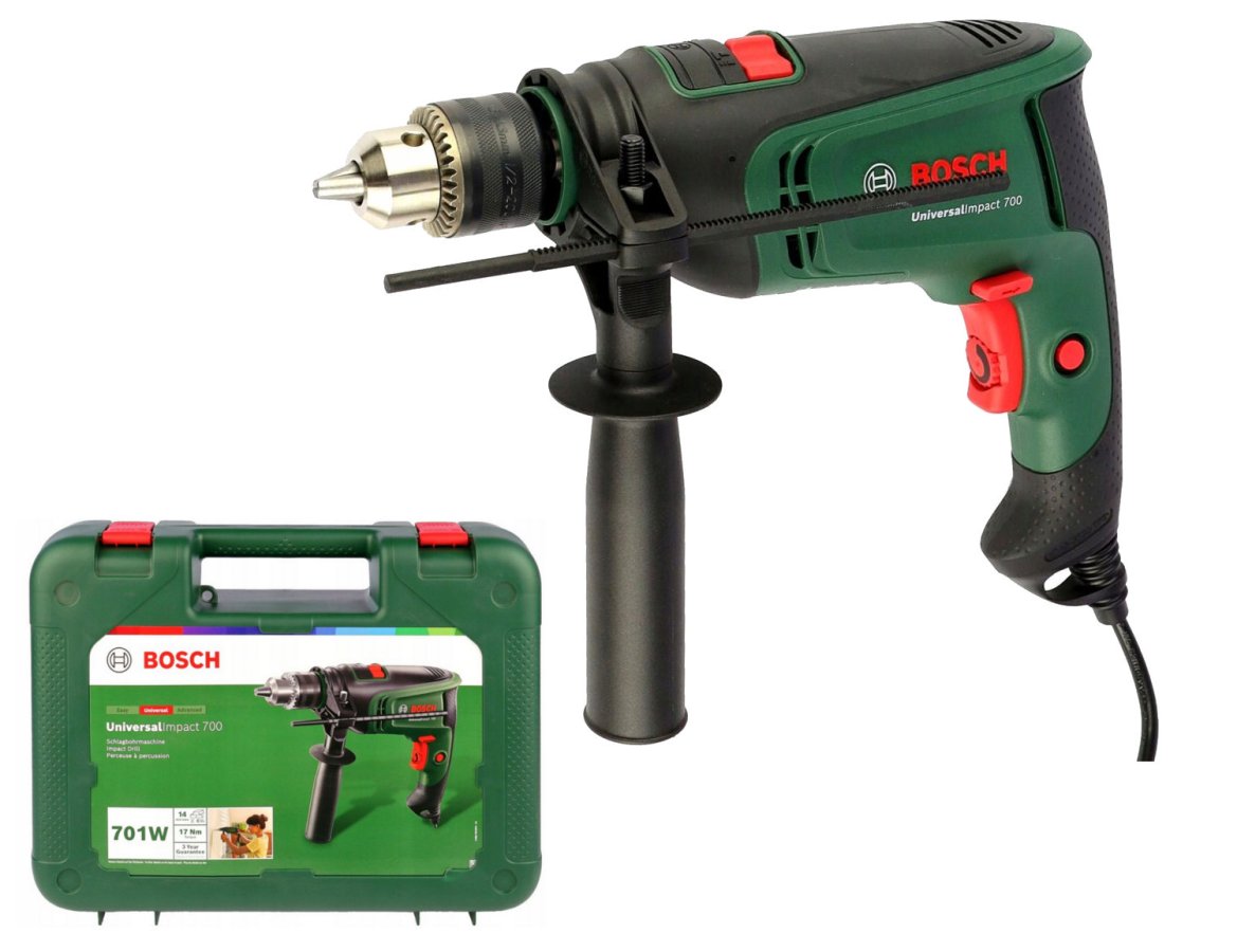 BOSCH UniversalImpact 700 elektrická příklepová vrtačka v kufru 0603313300