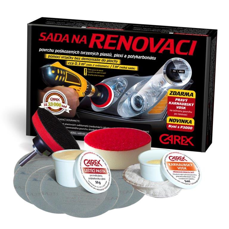 CAREX sada na renovaci povrchu tvrzených plastů