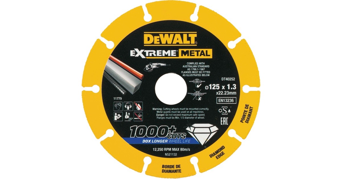 DeWALT DT40252 diamantový kotouč na řezání kovu 125x1