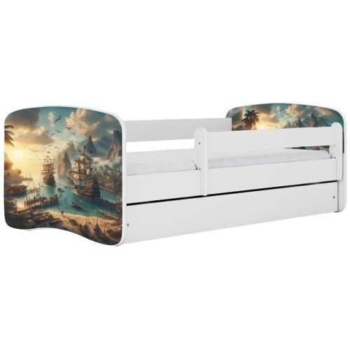 Dětská postel Babydreams+SZ+M bílá 80x180 Loď Baumax