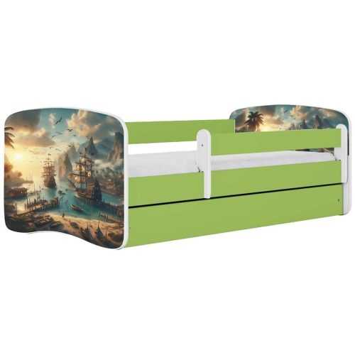 Dětská postel Babydreams+SZ+M zelená 80x160 Loď Baumax