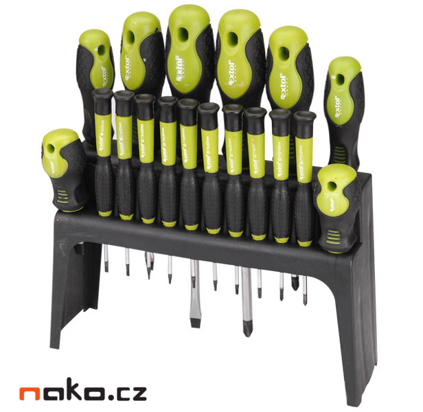EXTOL CRAFT 53145 sada šroubováků ve stojanu 18ks