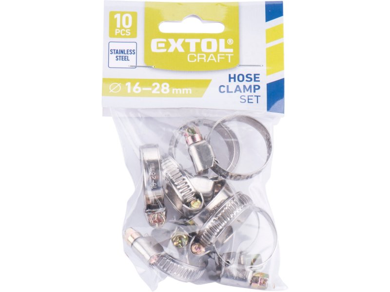 EXTOL CRAFT 70503 spony hadicové NEREZ 16-28mm 10ks